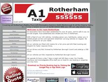 Tablet Screenshot of a1taxisrotherham.co.uk